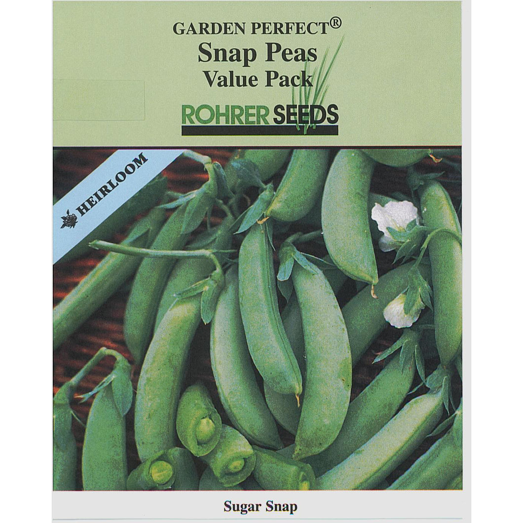 Rohrer Seeds Sugar Snap peas.