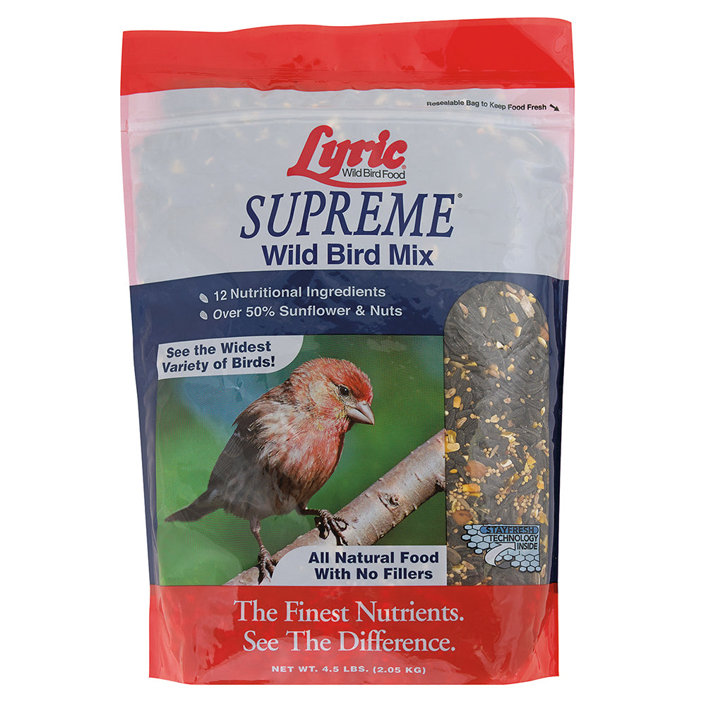 4.5 bag of Lyric Supreme wild bird seed mix.