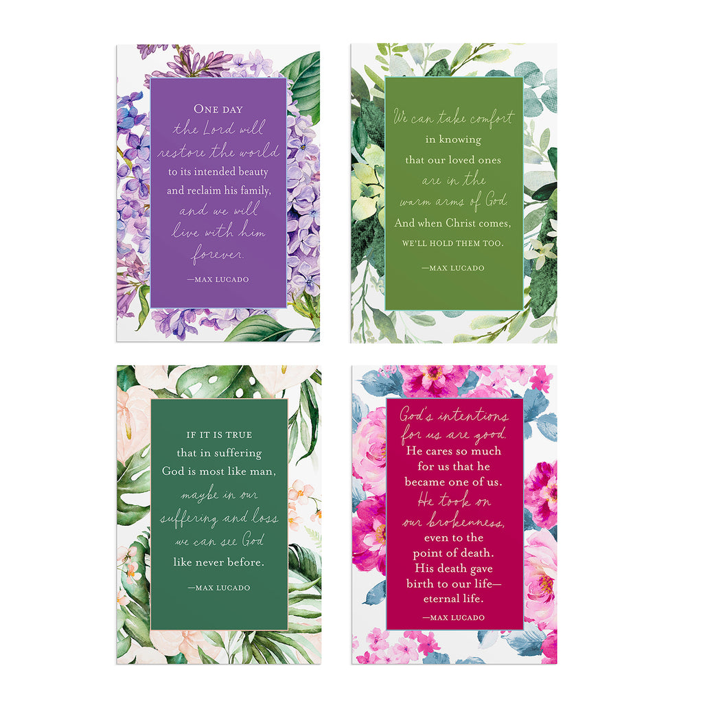 DaySpring Beileidskarten Mit Max Lucado Zitaten – 12 Karten + Umschläge, Botanische Designs