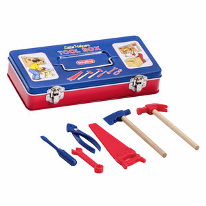 Tin Tool Box with Tools TBOX