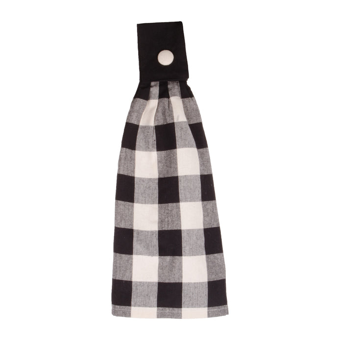 Raghu Black Buffalo Checked Tab Tea Towel TT510011