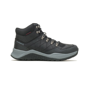 Wolverine men's Luton waterproof hiker boot in black, side view