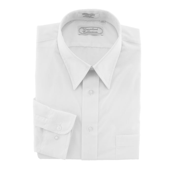 White Dress Shirt Long-sleeved broadcloth Weaverland Collection.