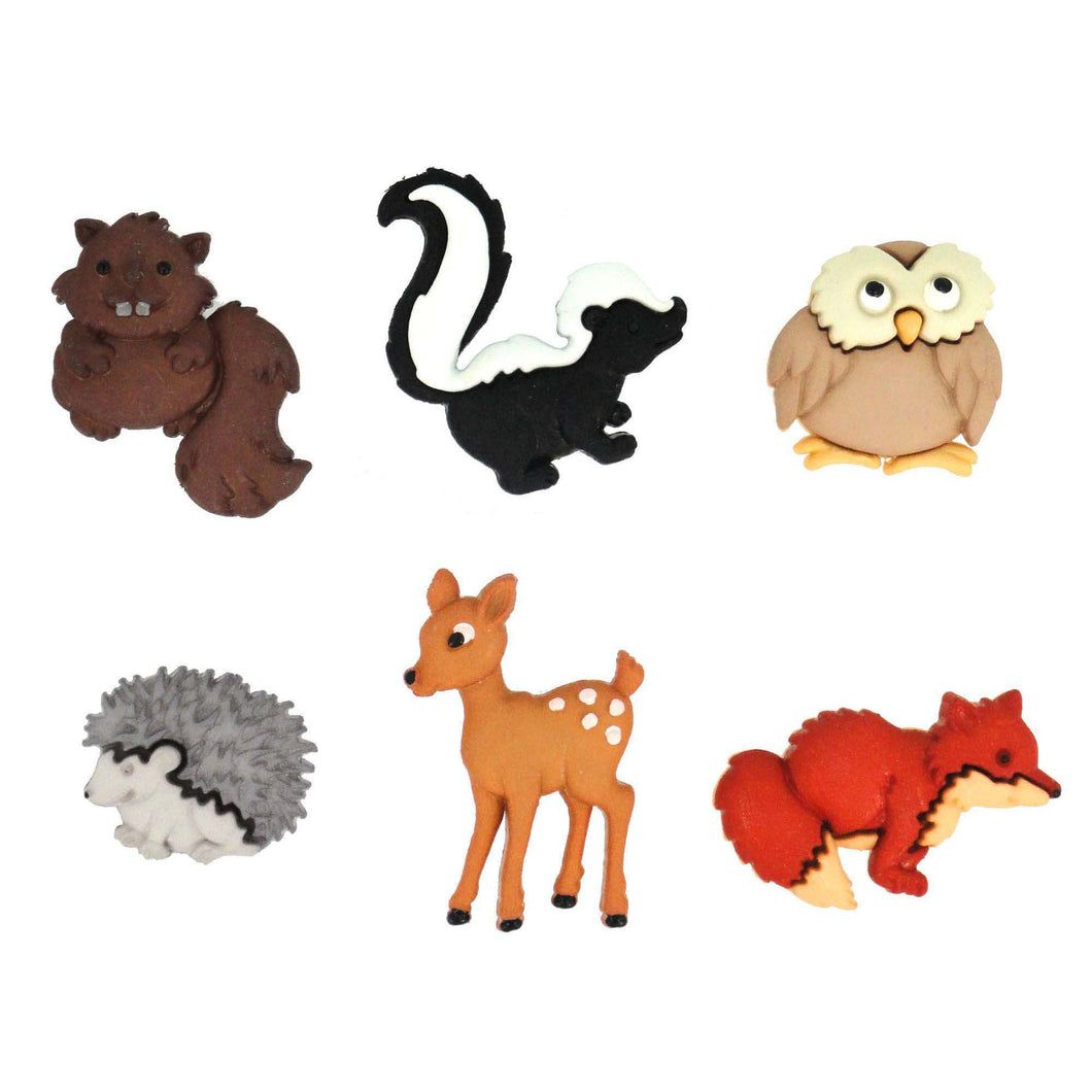 Baby wild animal buttons.