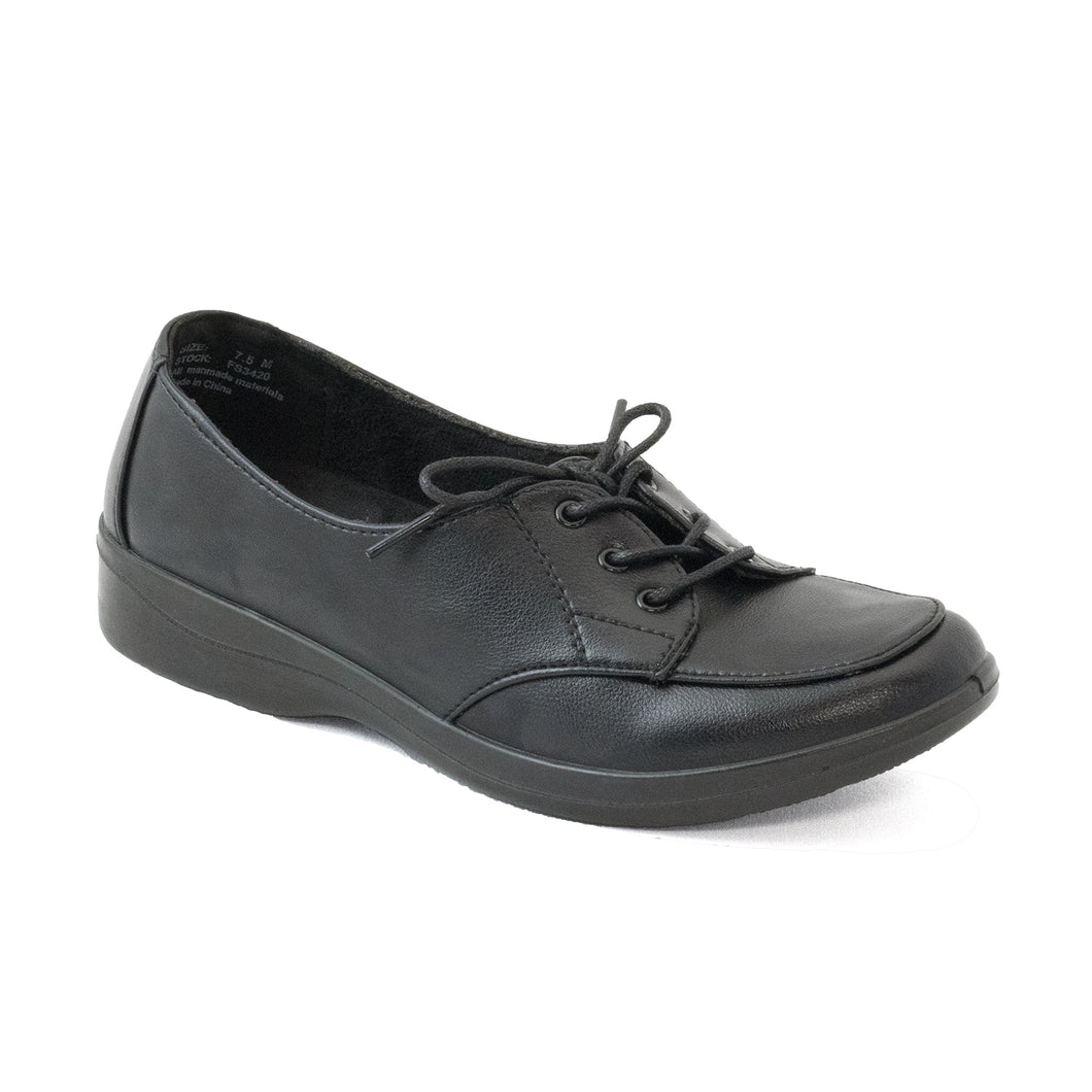Women's Judicious Black Tie Slip-on Dress Shoe FS3420