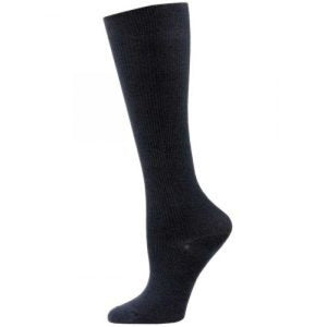 Women's Solid Black Compression Sock 01651