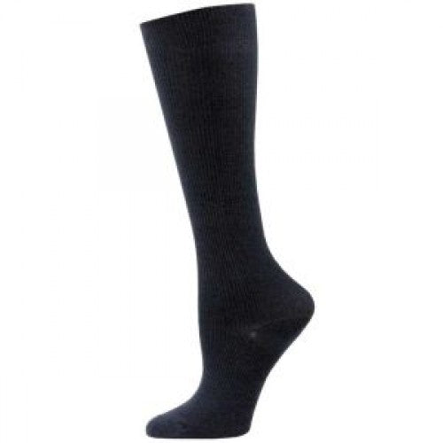 Women's Solid Black Compression Sock 01651