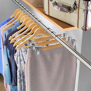 Wooden Skirt Hangers, Set of 5 6026-341 in closet