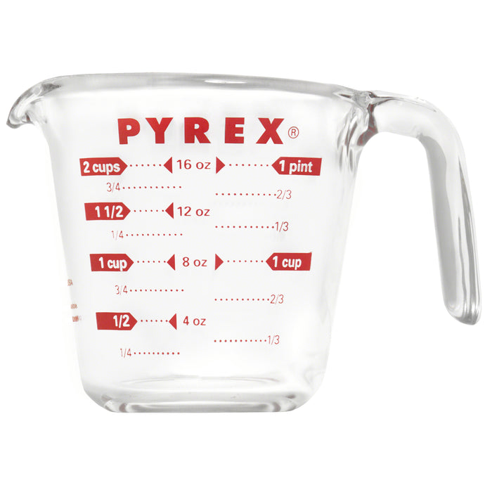 Glass 16 oz pyrex measuring cup.