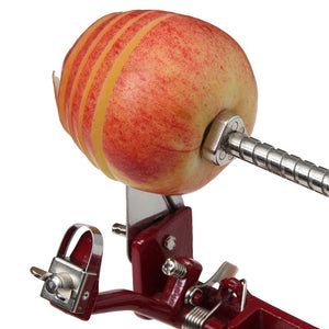 Johnny Apple Peeler with clamp slicing apple