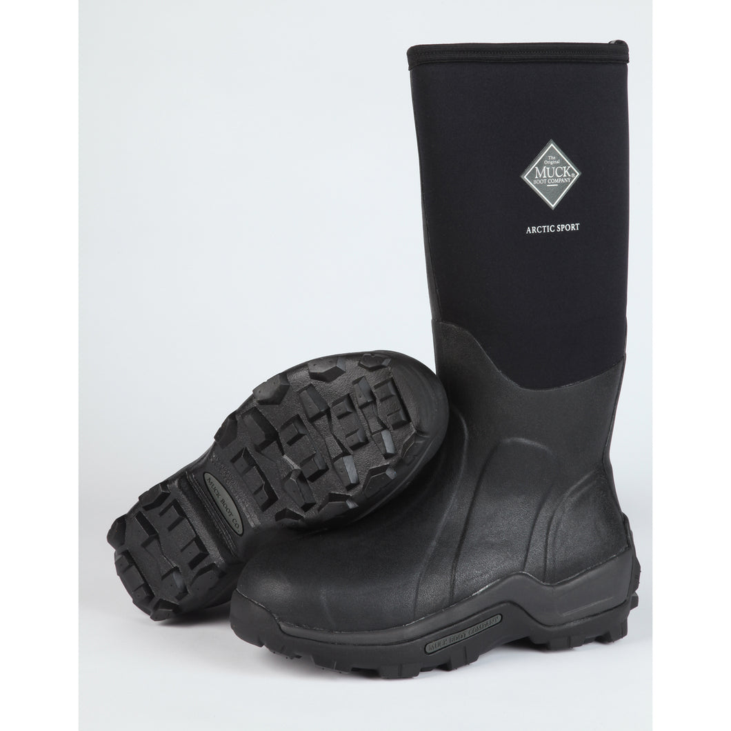 Men's Muck Boots tall black winter boot made of rubber