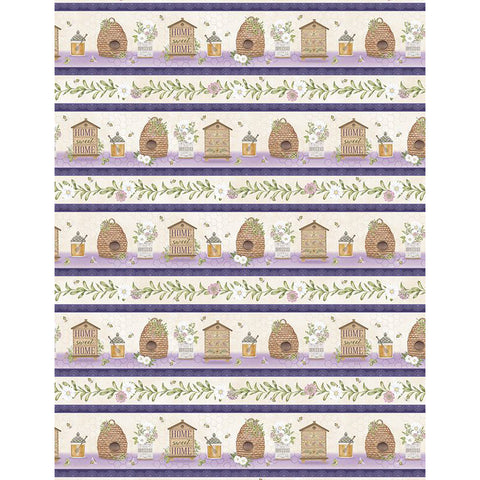 The Art of Beekeeping Striped fabric
