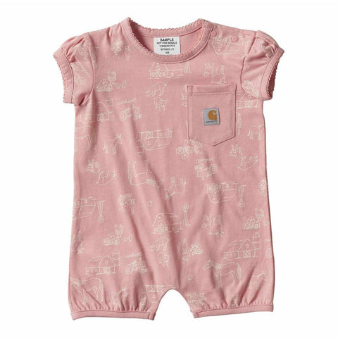 Baby Girl Scribble Farm Romper CM9692