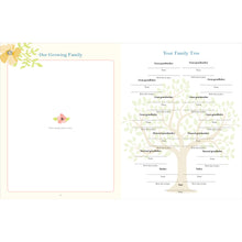 Baby book with family tree