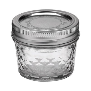 Empty Ball 4 oz quilted crystal jelly jar