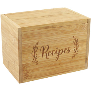 Bamboo Recipe box