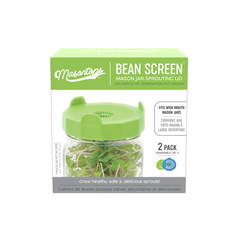 Bean screen for Mason jar sprouting lids