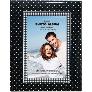 Black With White Dots Brag Books With Frame Front