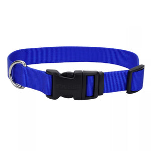 Blue Adjustable Dog Collar with Plastic Buckle