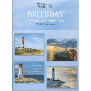 Boxed Cards Birthday Lighthouses FT22404