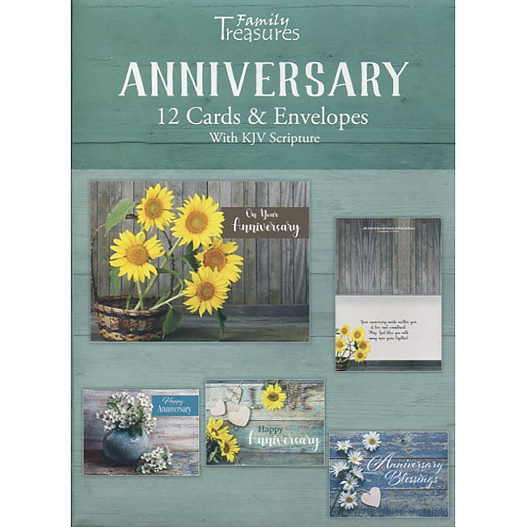 Boxed Cards Anniversary Floral Blessings FT22419