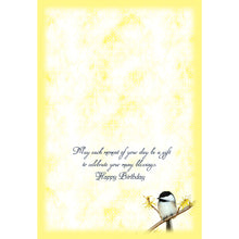 FT boxed greeting card birthday songbird inside