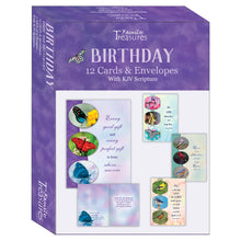 FT boxed greeting cards birthday butterflies birds
