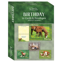 FT boxed greeting cards birthday farmyard friends