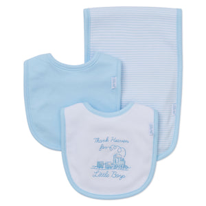 Boy bibs and burp cloth