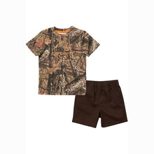 Boy's Short-Sleeve Camo T-Shirt & Brown Shorts Set CG8799