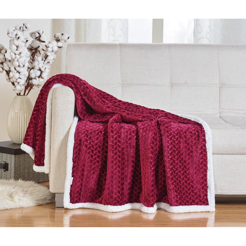 Braided Plush Throw Blanket 50 x 60 inches