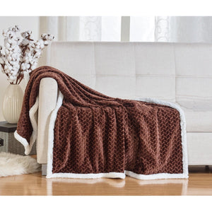 Braided Plush Throw Blanket 50 x 60 inches