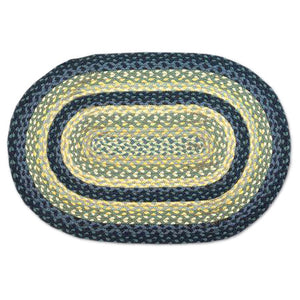 Blue braided rug