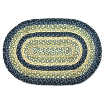 Blue braided rug