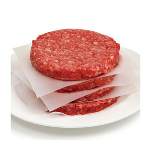 Burgers seprated by wax paper