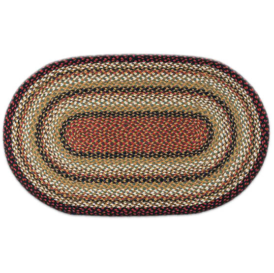 Oval braided rug