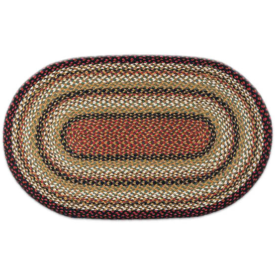 Dark Green 46 X 31 Half Round Braided Rug - 6619 - New Products - Proudly  Made in the Usa Our Decorative