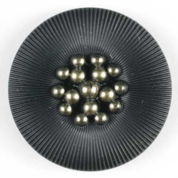 Black Shank Back Flower Buttons