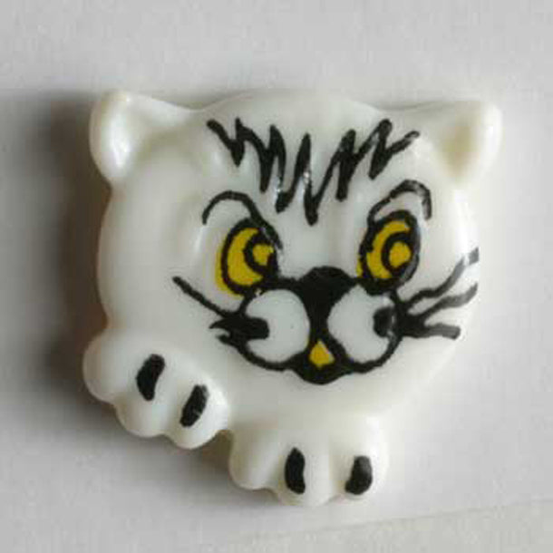 Crazy cat button