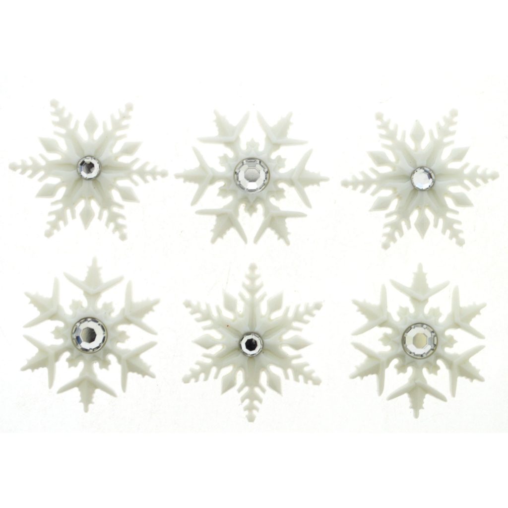 Fancy Snowflakes Shank Buttons 9498