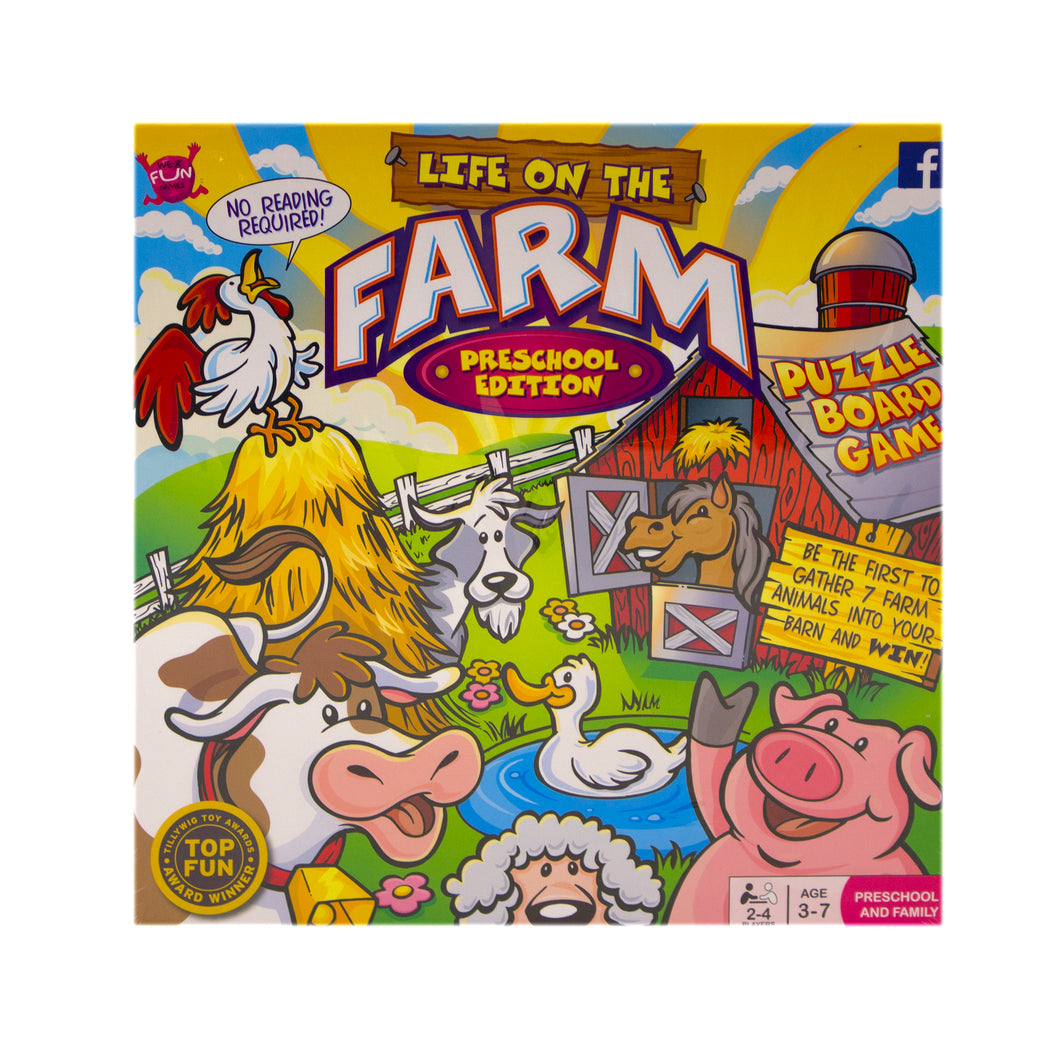 Life on the Farm Board game preschool edition.