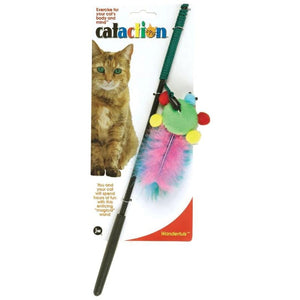 Cat toy with feathers