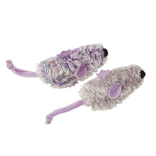 Purple and gray catnip mice