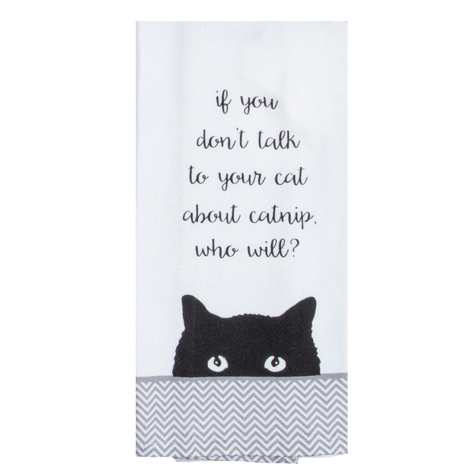 Cat tea towel