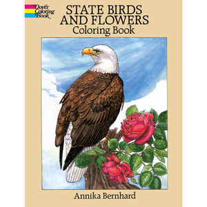 Dover State Birds and Flowers Coloring Book