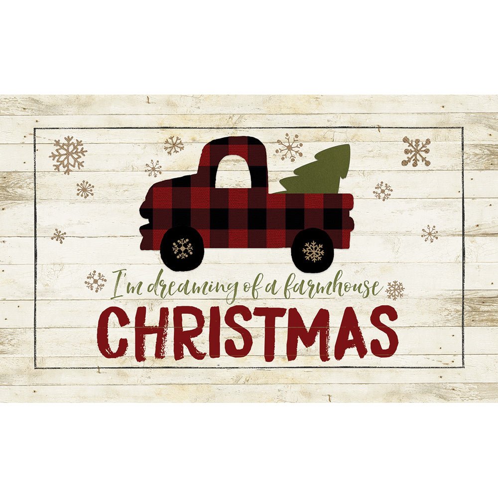 Christmas Red Truck Welcome Mat 39427