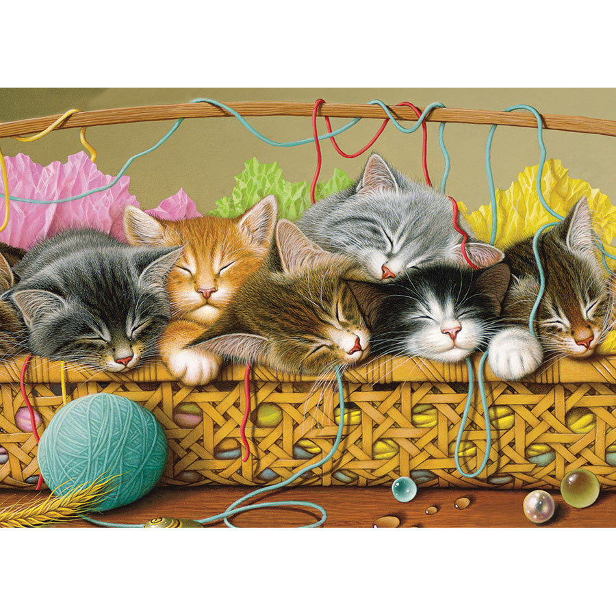 kittens in basket tray puzzle