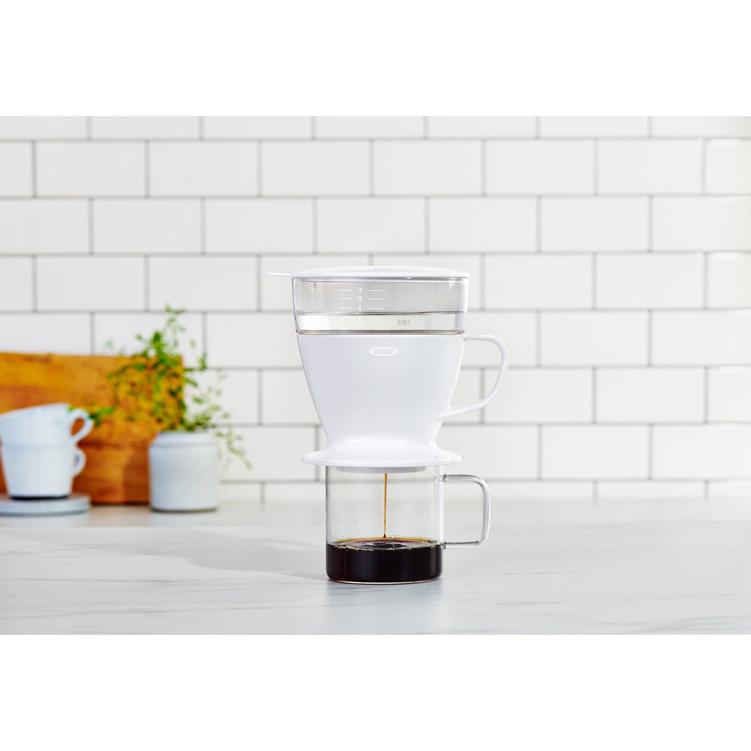 Pour-Over Glass Coffeemaker with Bamboo Handle - The Vermont Country Store