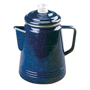 Coleman 14 cup Blue Enameled Stainless Steel Coffee Percolator
