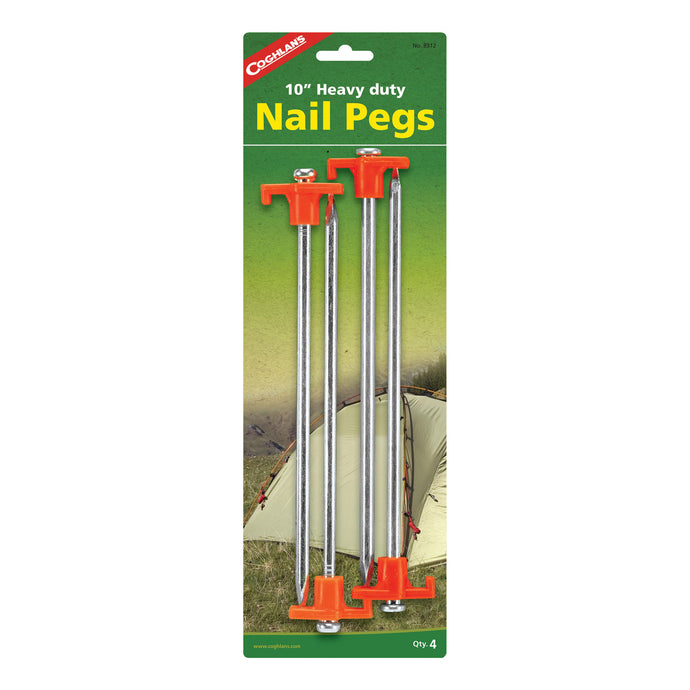 Steel tent pegs